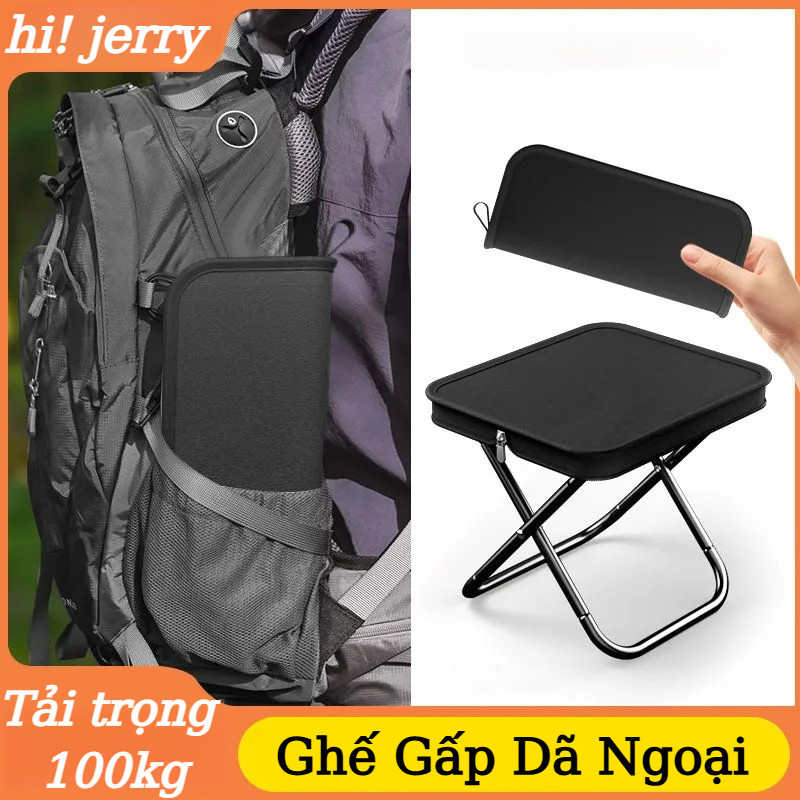 Ghế Gấp Dã Ngoại,Phù Hợp Cắm Trại & Câu Cá,Khung Thép Carbon Chịu 100kg,Dễ dàng mang theo