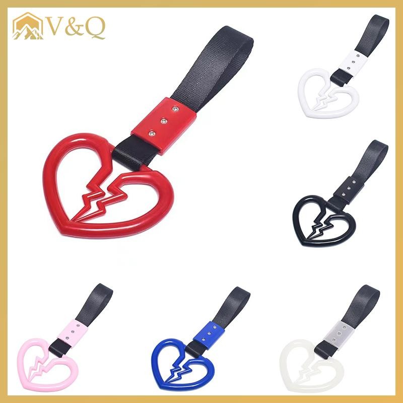 Littleloves1 Dễ Thương Hình Trái Tim Vỡ Xe Chống Tĩnh Điện Dây Đeo Trang Trí Cảnh Báo Tàu Điện Ngầm Xe Buýt Tay Cầm Xe Phía Sau Cản Trước Cảnh Báo Vòng EN
