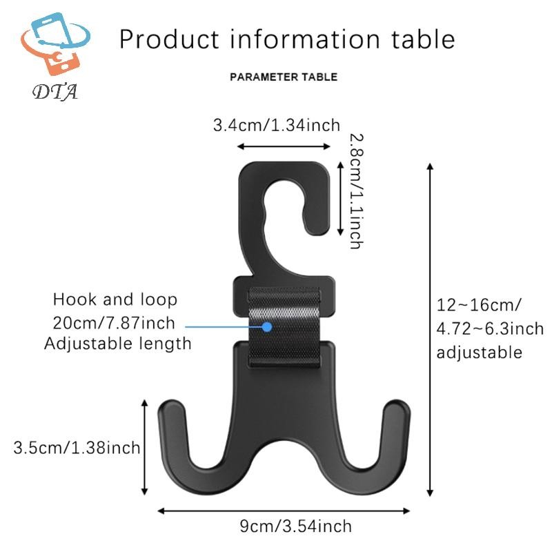 [DTA] Móc tựa đầu ô tô Móc treo ghế sau tự động cho ví Ví Túi mua sắm Móc treo ghế sau ô tô Nhà tổ chức nội thất VN