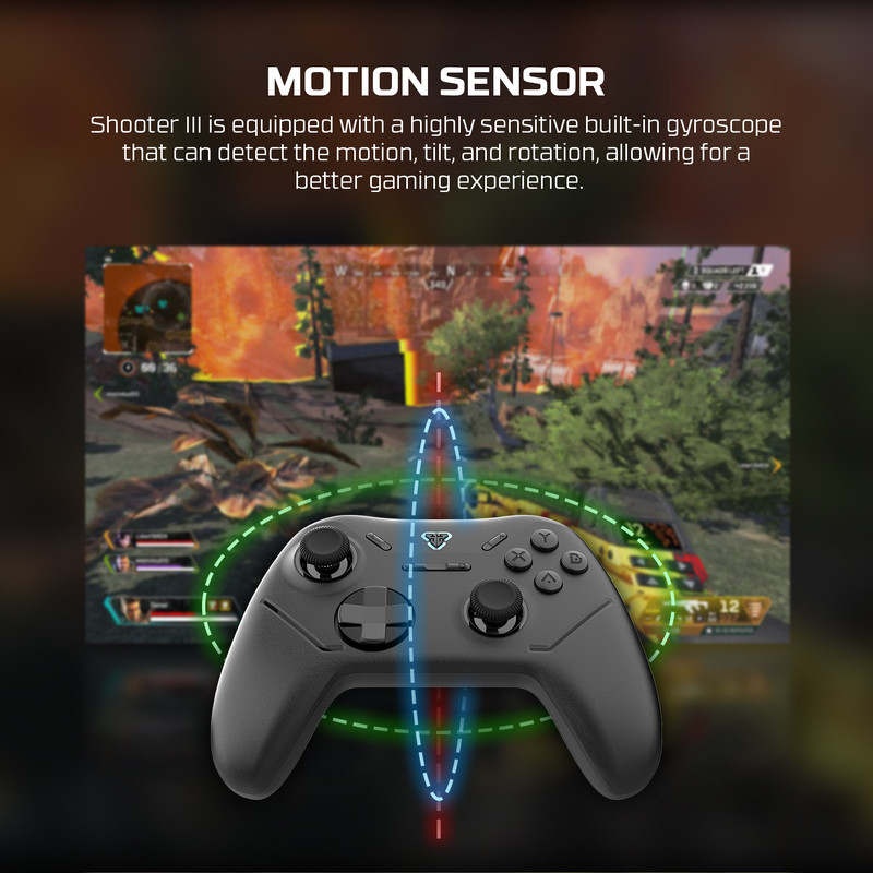 Tay Cầm Chơi Game ORIO Fantech Shooter III WGP13S – 19 Nút, Không Dây & Có Dây, Pin 600mAh, 1000Hz