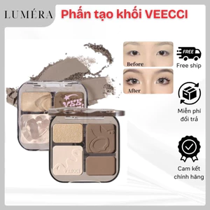Bảng Phấn Tạo Khối VEECCI, Phấn Bắt Sáng Highlight Tạo Khối 4 Màu Tự Nhiên Lâu Trôi Chống Nước
