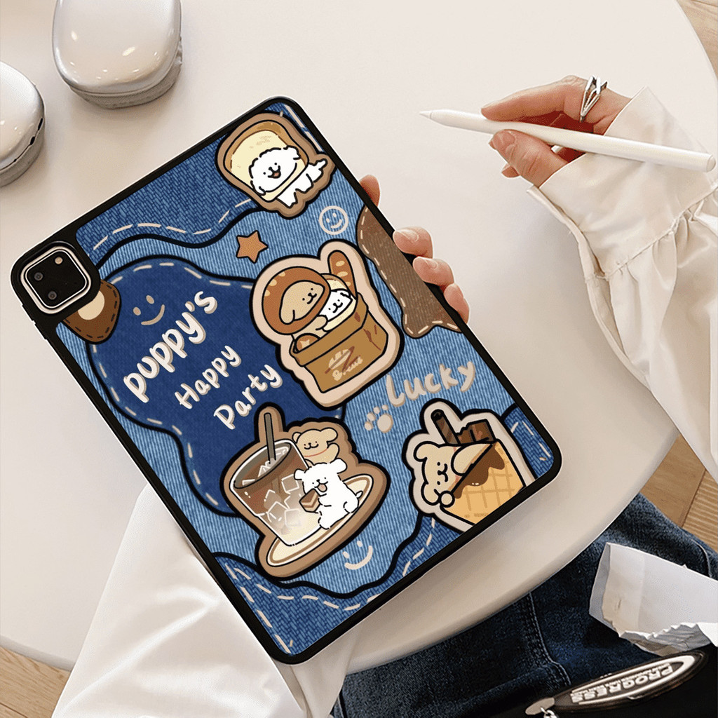 Vỏ Cứng Tranh Sơn Dầu Acrylic May Mắn Cho Mini6 Mini7 A17Pro IPad 5 6 7 8 9 10 11 A16 Air 2 3 4 5 6 Air 11 M2 M3 Pro10.5 Pro11 2018 2020 2021 2022 M4 Pro13 2024 2025