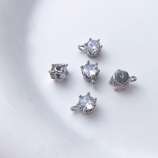 Trang sức handmade vàng mạ zircon trắng - mặt dây chuyền, vòng tay, bông tai