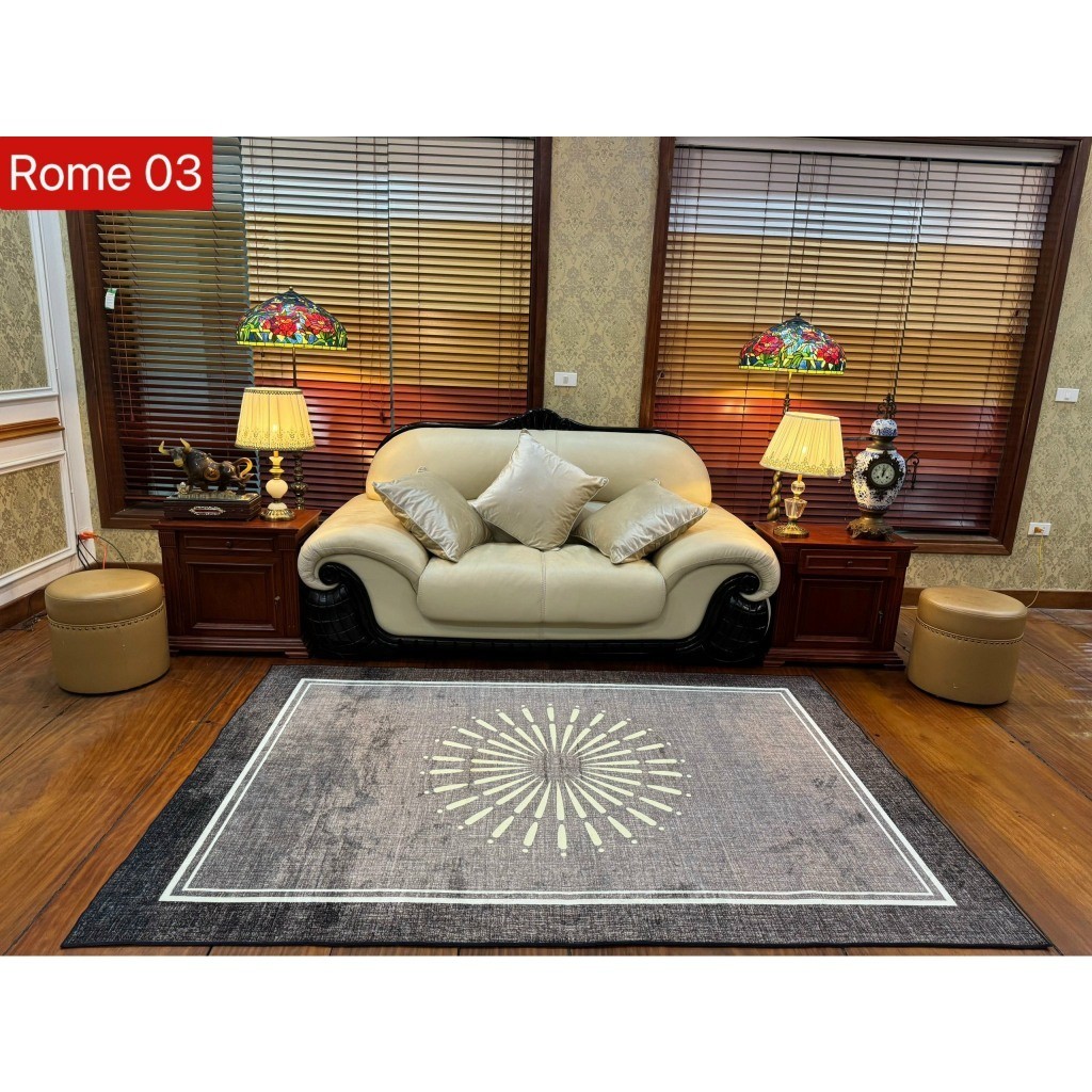 Thảm Lông Nhung Rome Luxury Decor Phòng Khách, Phòng Ngủ, Trang Trí Nhà Cửa - MemMinCarpet - TH115