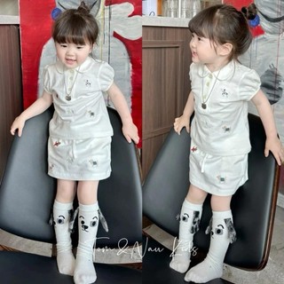 S51-[tomnaukid] Set áo thun phối chân váy size từ 8-30Kg
