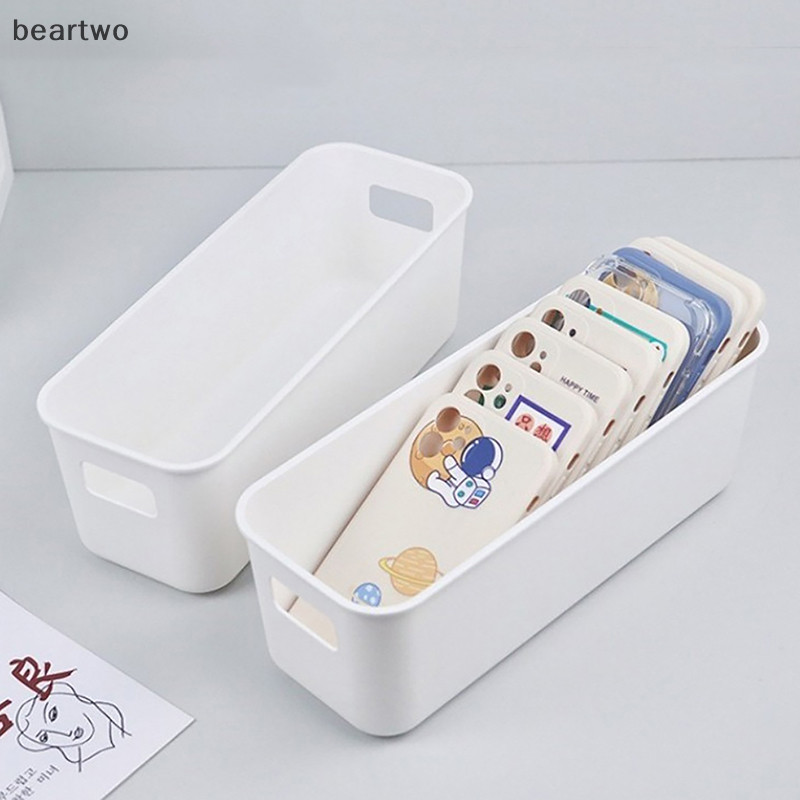< Beartwo > Hộp đựng điện thoại di động để bàn đơn giản Hộp đựng mỹ phẩm Hộp đựng đồ lặt vặt dung tích lớn Giỏ đựng đồ lặt vặt Đẹp