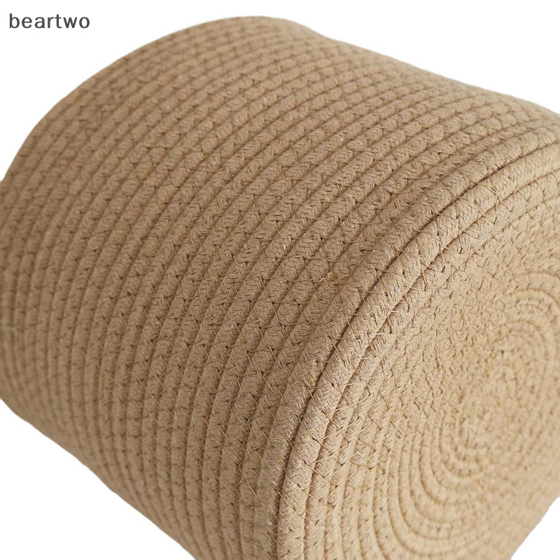 < Beartwo > Nhà sắp xếp và lưu trữ Giỏ trẻ em Dây Cotton dệt Giỏ giặt Đồ lặt vặt Sắp xếp đẹp
