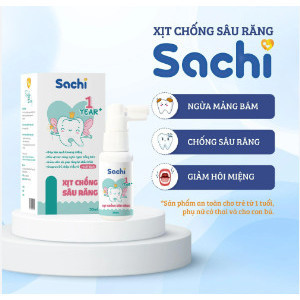 Xịt Chống Sâu Răng Cho Bé Sachi Ngăn Ngừa Mảng Bám Giảm Hôi Miệng,Mang Hơi Thở Thơm Mát Chai 30ml