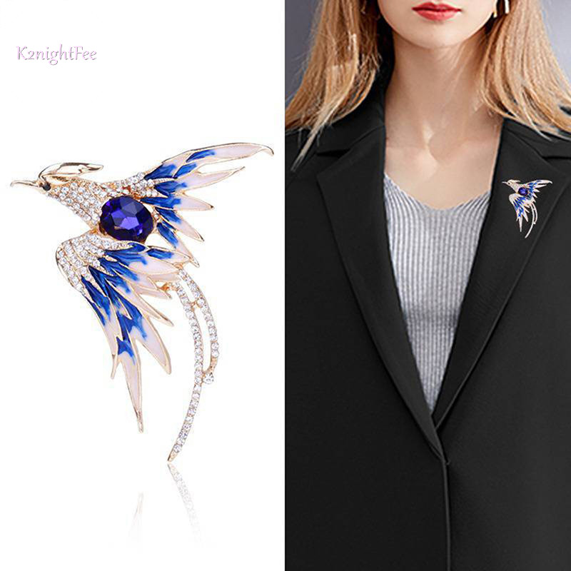 K2nightfee Pha Lê Thời Trang Phượng Hoàng Chim Trâm Cài Pin Cho Nữ Tiệc Trang Sức Quà Tặng VN