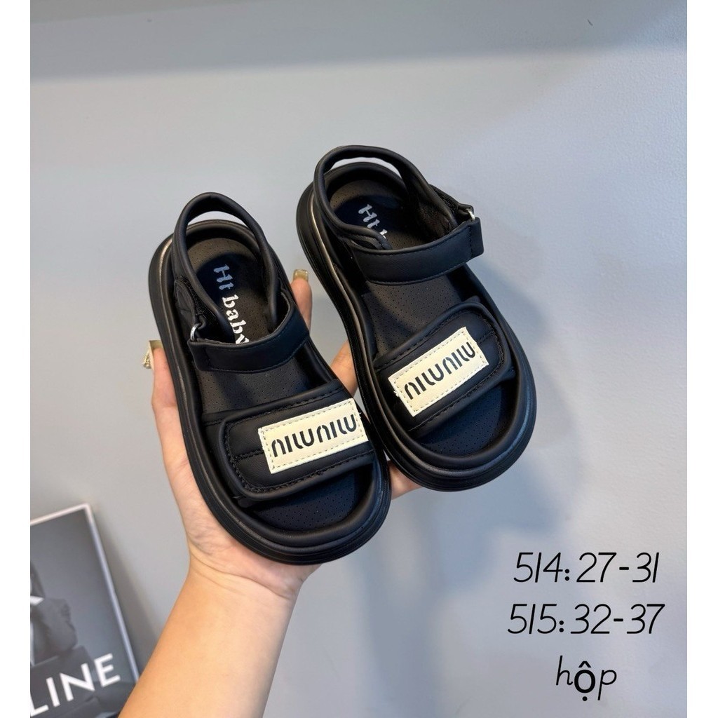sandal bé gái dép quai hậu cho bé trai miu miu siêu nhẹ êm chân chống trượt mẫu mới nhất năm QCCC có hộp ảnh thât XD603