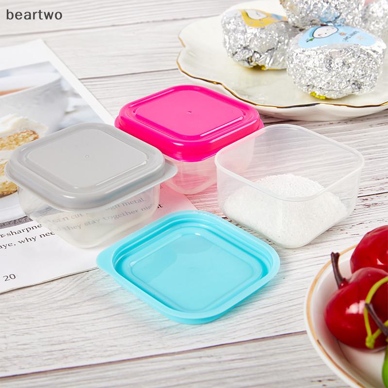 < Beartwo > 6 Hộp Đựng Vuông Có Nắp Hộp Nhựa Hộp Bảo Quản Nhà Bếp Đẹp