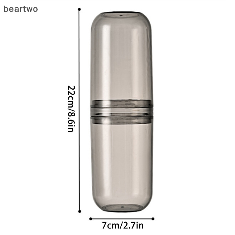 < Beartwo > Hộp đựng bàn chải đánh răng trong suốt Hộp đựng bàn chải đánh răng du lịch Hộp đựng cốc rửa di động Hộp đựng bàn chải nhựa Nước súc miệng đẹp