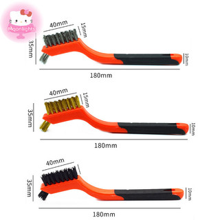 Moonlights Double End Brush Stainles Steel Wire Brush Cleaning Rust Removal Polishing Tool EN