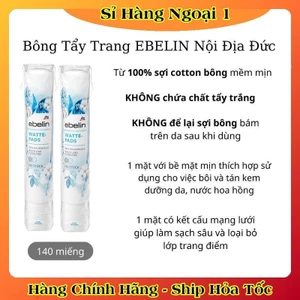 Bông tẩy trang EBELIN của Đức mẫu rất nhẹ và mềm chất liệu 100% cotton