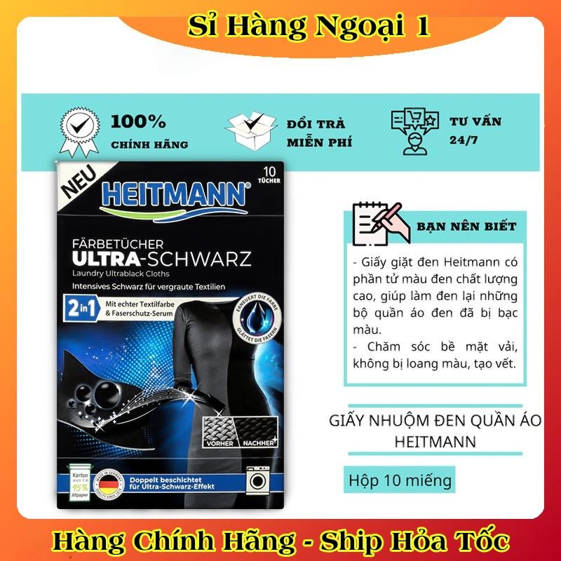 Giấy giặt đen, giấy nhuộm màu quần áo HEITMANN và Dr Beckmann của Đức - Mẫu mới nhất