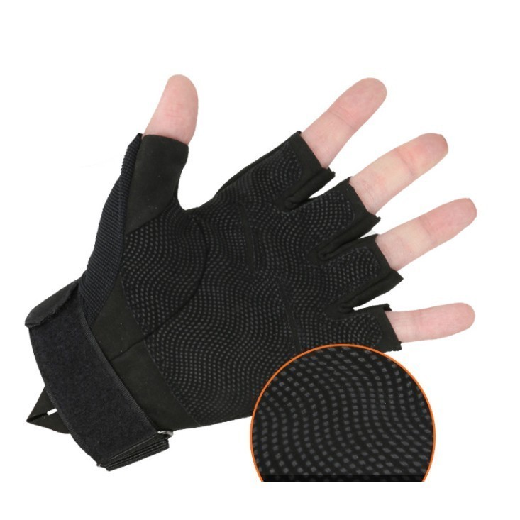 Găng tay chiến thuật Black Hawk nửa ngón _sinh tồn