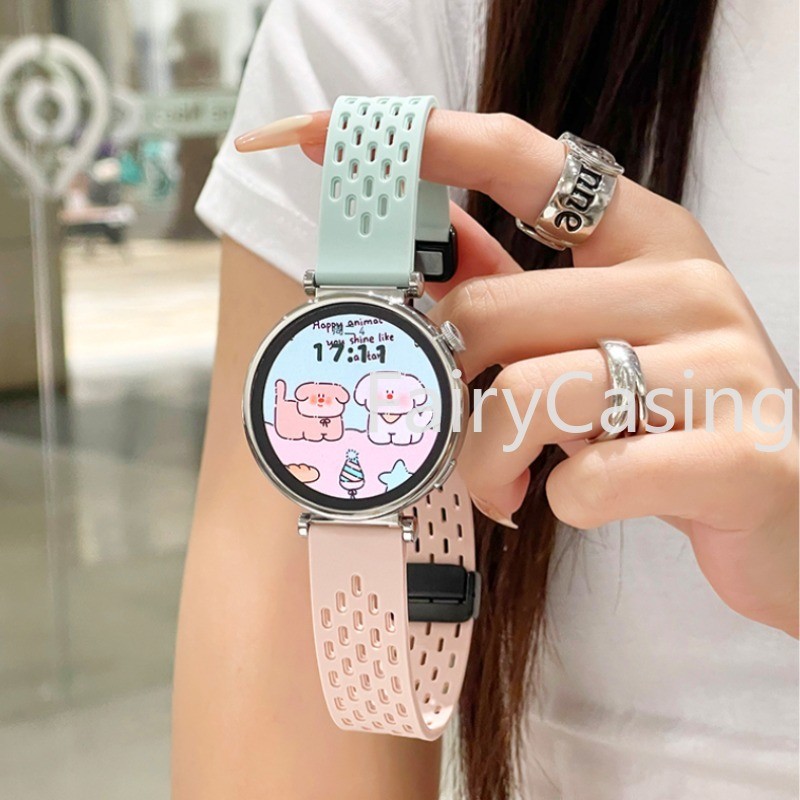 22mm 20mm 18mm Dây đeo từ tính cho Samsung Galaxy Watch 7 6 5 4 6 Dây đeo silicon cổ điển cho Huawei GT4 3Pro cho vòng tay Amazfit GTR 4 / GTS