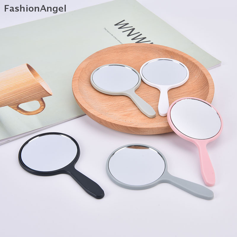 Gương trang điểm cầm tay FashionAngel Gương trang điểm tròn có tay cầm Gương tay Mỹ phẩm TH