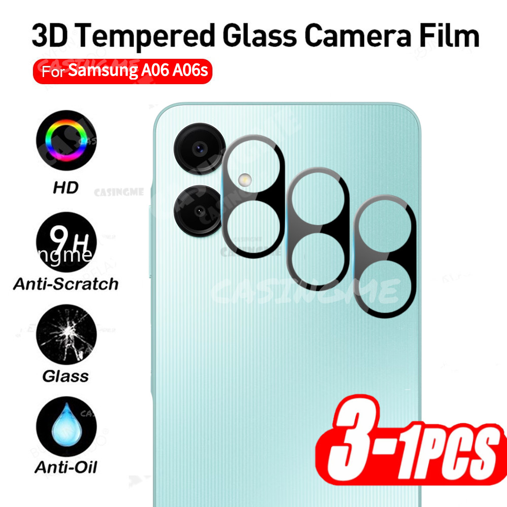 Samsung A06 A06s 2024 Bảo hiểm toàn diện Ống kính máy ảnh 3D cho Samsung Galaxy A06 A06s SamsungA06 A 06 06A 5G Phim bảo vệ Camera Kính cường lực Full Cover Kính bảo vệ ống kính máy ảnh