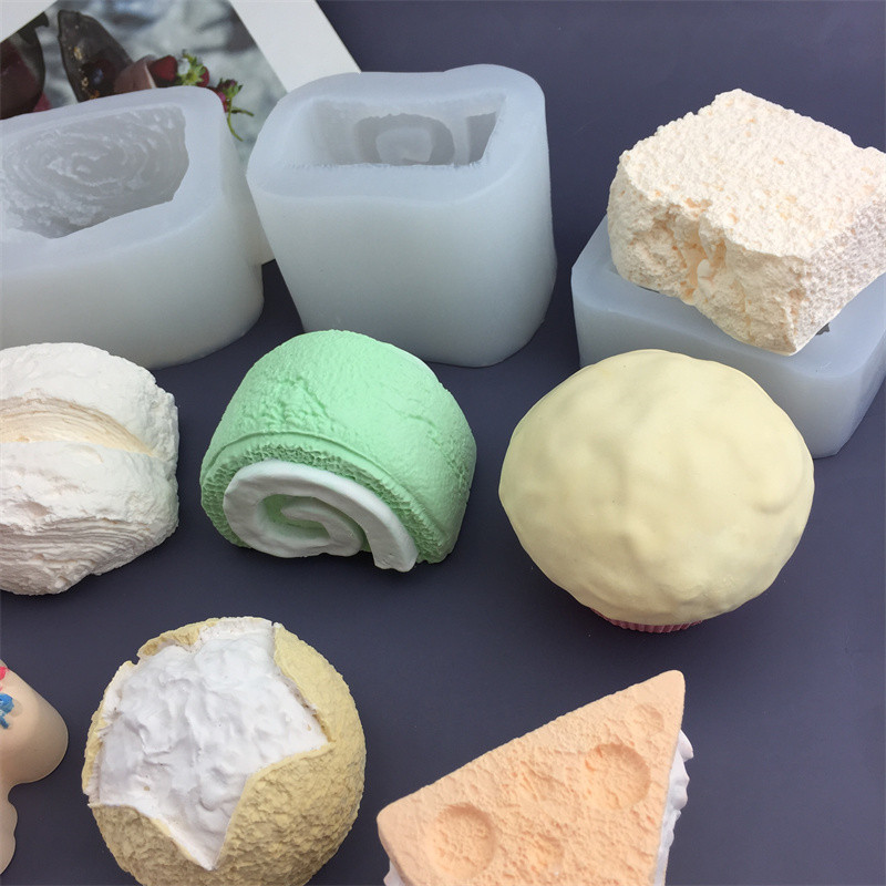 Maltese Hấp Bánh Mì Nướng Mô Hình Khuôn Silicon Bóp Đồ Chơi Mochi Toydiy Chocolate Mousse Bánh Dụng Cụ Nướng Bánh Hương Liệu Thạch Cao Khuôn