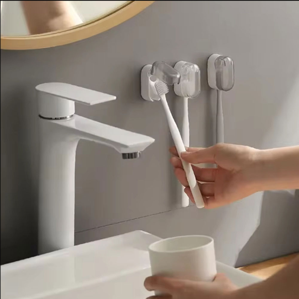 4 Chiếc Treo Tường Bàn Chải Đánh Răng Không Bụi Không Xả Tổ Chức Tiết Kiệm Không Gian Phòng Tắm Bàn Chải Đánh Răng Tổ Chức Để Sử Dụng Tại Nhà