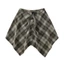 Pealike Unisex Punk Checkerer Lớp Bọc Váy Không Đều Xếp Ly Tạp Dề Váy Buộc Một Dòng Hông Khăn Overskirt Áo E