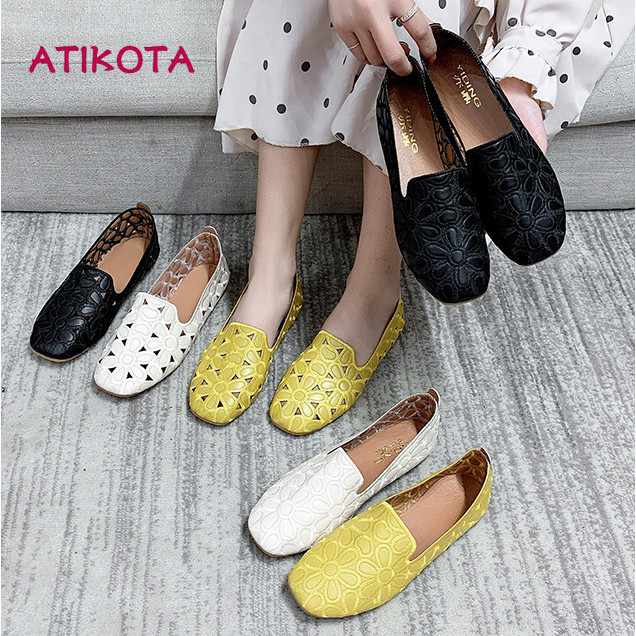 Atikota Nữ Giày Đế Bằng Giải Trí Rỗng Ra Ngoài Trời Giày Đi Bộ Cho Laides
