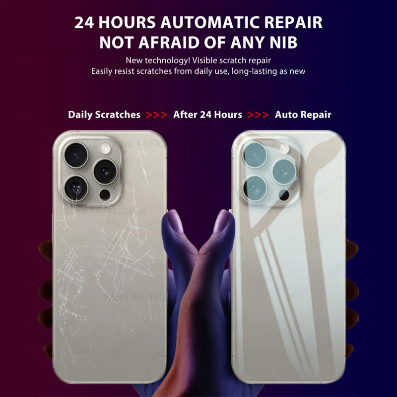 Iphone16 16Pro 16ProMax 16Plus 15Pro 14Pro 13Pro 1-2 Bộ 2 trong 1 Mặt Trước HD Trong Suốt Mềm Hydrogel Cho iPhone 16 15 14 13 Pro Max Plus Mini Chống Trầy Xước Bảo Vệ Màn Hình Điện Thoại