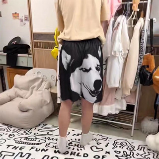 Eershenshi Quần short nam chó cặp đôi trang phục chó tha mồi vàng họa tiết husky quần short thể thao ngộ nghĩnh