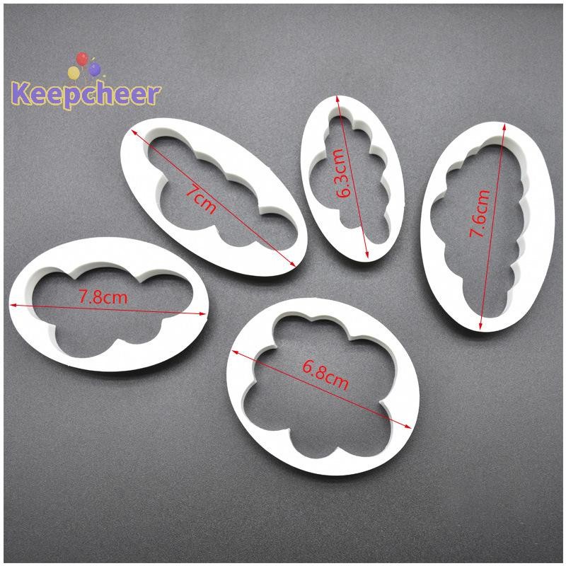 [Keepcheer] 5 Cái / bộ Khuôn cắt bánh quy hình đám mây được làm theo yêu cầu Khuôn bánh quy Fondant in 3D [Mới]