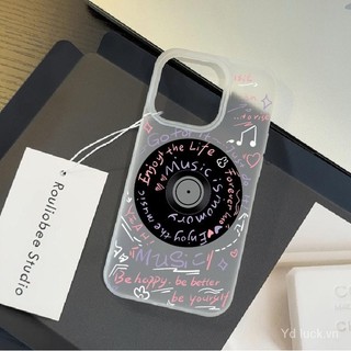 Ốp điện thoại di động graffiti toàn màn hình hợp thời trang ghi âm tiếng Anh mờ dùng cho iPhone 11 11promax 12promax 12 13 14 15 promax 16promax 16 14plus 15plus 13pro vỏ bảo vệ linh hoạt chống rơi