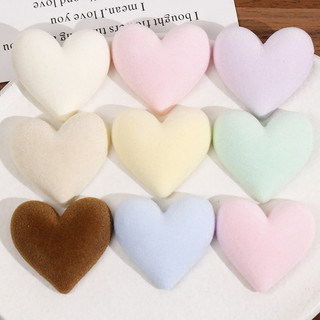 Mùa đông sang trọng đổ xô bột Bông Trái Tim Tình Yêu Acrylic vá kẹp tóc Mũ Phụ kiện trang sức DIY bán buôn