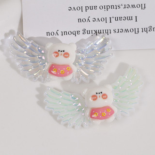 AB Gradient đầy màu sắc ngôi sao không khí lấp lánh đôi cánh thiên thần cánh Acrylic vá DIY phụ kiện trang sức vật liệu bán buôn