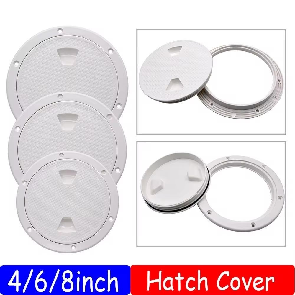[DEMO3] Vỏ Hatch Cover, 4 6 8 inch Truy cập kiểm tra sàn màu trắng, Vỏ kiểm tra chống trượt tròn ABS thực tế cho thuyền du thuyền Marine