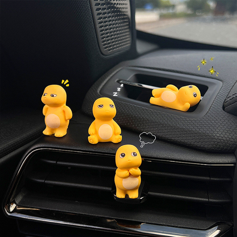 6 Cái / bộ Sáng Tạo Rồng Nhỏ Xe Trung Tâm Điều Khiển Màn Hình Điều Hướng Nằm Mini Rồng Động Vật Trang Trí Máy Tính Màn Hình Đồ Chơi Mô Hình