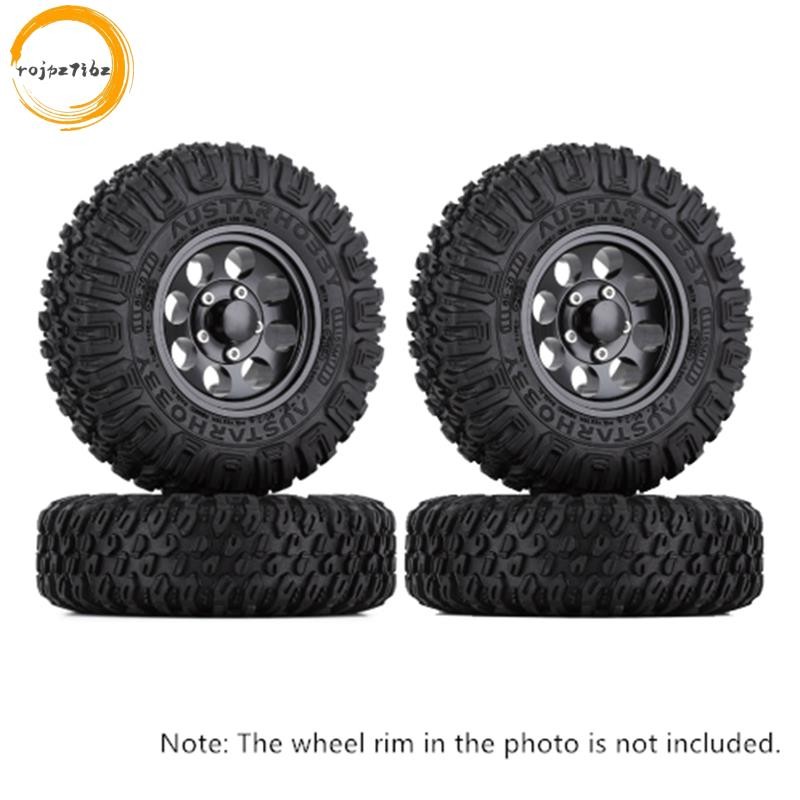 4 85MM 1.55 Inch Bánh Xe Cao Su Lốp Lốp Cho 1 / 10 RC Xe Bánh Xích Xe Trục Yeti Jr RC4WD D90 TF2 Tamiya CC01 LC70 MST