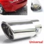 Đầu giảm thanh ống xả ô tô Đầu thoát đơn Vòng thép không gỉ Đuôi xe phía sau Chrome tròn Ống xả đuôi ống giảm thanh đầu ống