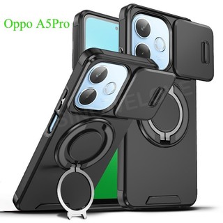 Ốp Điện Thoại Cho Oppo A5 Pro A3 A3X A5i A40 A40M A5x Pro A6T A6X A6s A6 Pro 4G 5G Giáp Chống Sốc Đẩy Kéo Cửa Sổ Camera Bảo Vệ Vỏ Kim Loại Giáp Nhẫn Đứng Xe Camera Bảo Vệ Co
