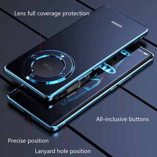 Vỏ mạ điện sang trọng cho Honor X7B X9B X9A X9 Ốp điện thoại di động chống sốc trong suốt Bao gồm tất cả các cạnh Vỏ mềm chống rơi