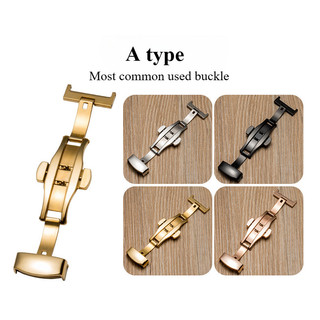 10 / 12 / 14 / 16 / 18 / 20 / 22mm Khóa bướm thay thế bằng thép không gỉ Khóa đồng hồ cho da Dây đeo đồng hồ cao su silicon dành cho nam nữ