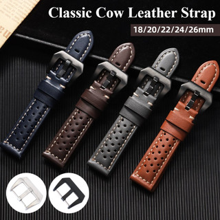 Dây đeo đồng hồ nhiệt đới cho Panerai 18 / 20 / 22 / 24 / 26mm Dây đeo đồng hồ da bò phát hành nhanh cho nam nữ Dây đeo đồng hồ Porus Dây đeo đồng hồ thay thế màu đen Nâu xanh xám