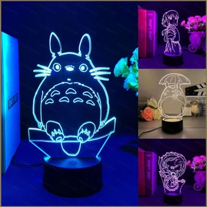 HK1 Totoro Đèn Ngủ Từ Xa LED Sạc USB Hoạt Hình Chiếu Sáng Phòng Ngủ Trang Trí Nhà Quà Tặng Cho Trẻ Em KH1