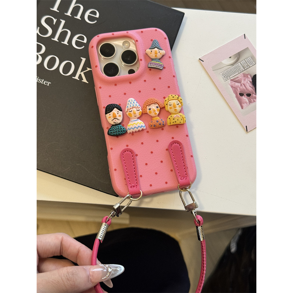 Ốp điện thoại con rối DIY độc đáo tương thích cho iPhone11 15promax 14promax 13promax 16 16pro 16promax 14pro 15pro 13pro 12promax 11promax Vỏ mềm chống sốc