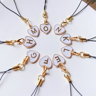 Mặt dây chuyền điện thoại di động diy White Love Letter Mặt dây chuyền điện thoại di động