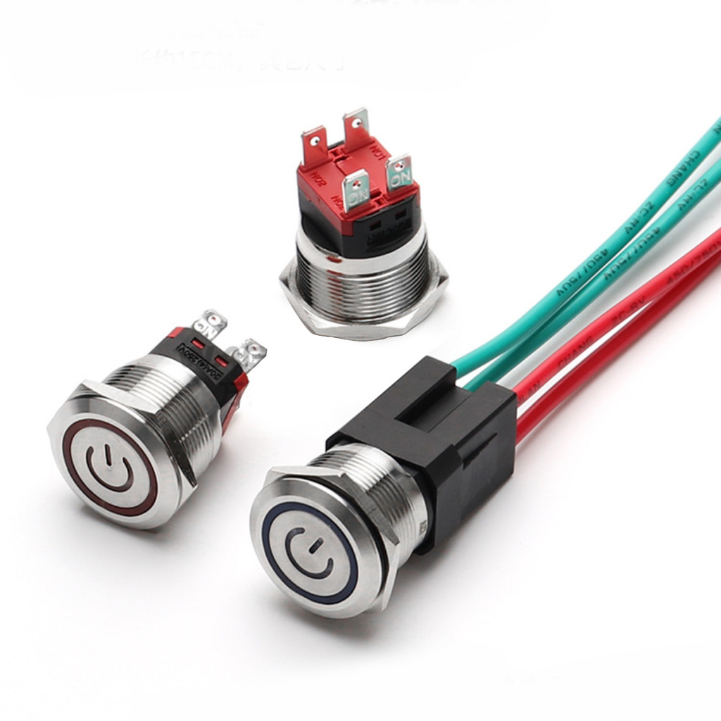 Nút nguồn, Công tắc LED, Nhấn Tự khóa On/Off Phi 22mm (20A), (Điện áp ...