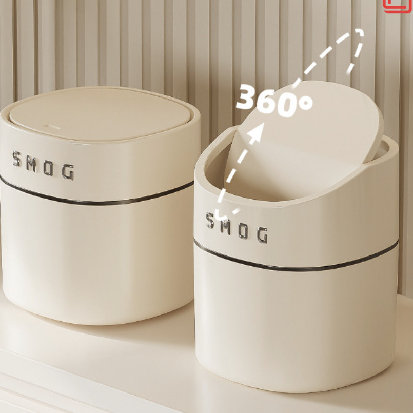 Thùng rác mini để bàn thông minh, thùng đựng rác kiểu dáng hiện đại chất liệu ABS cao cấp siêu tiện dụng