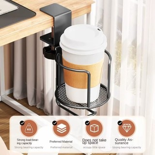 Giá đỡ cốc để bàn không khoan EARTHLYCO, xoay 360°, 2 trong 1 gắn cạnh, thiết kế chống rơi và trượt, điều chỉnh được