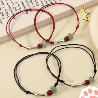 Dây tay bện cá may mắn - Vòng tay tình bạn phong cách Trung Quốc mới - Quà tặng vòng tay đôi dệt tay - Phụ kiện trang sức - Vòng tay dây có thể điều chỉnh