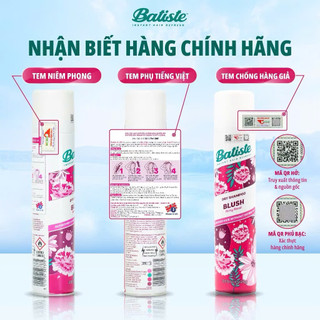[Batiste] Dầu Gội Khô Batiste Sạch Dầu Nhờn, Hết Ngứa, Thơm Bồng Bềnh Tức Thì - Batiste Dry Shampoo 200ml