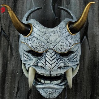 Ea Nhật Bản Ma Hannya Mặt nạ hóa trang Halloween Prajna Mặt nạ nửa mặt Samurai VN